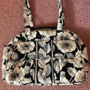 Vera Bradley Black and White Floral Diaper Bag